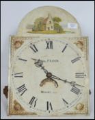 An early 19th century enamel painted longcase / grandfather clock face with notation for Bristol,