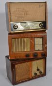 A group of three vintage mid to early 20th century Valve and other radios to include an Ekco valve