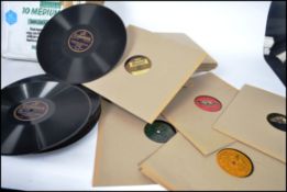 A good collection of vintage 78rpm records dating back to the early 20th century featuring several
