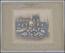 1907 Original mounted large photo of CLIFTON ATHLETIC Football Team. Named players/officials printed