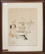 A vintage 19th century Victorian comic hand coloured print entitled the Sphere by Rene Bull. Circa