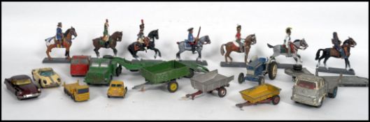 A collection of vintage die cast lead soldiers dat