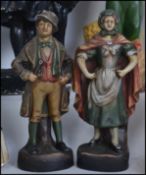 A group of vintage early 20th century chalk ware f