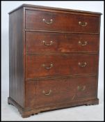 A Georgian 19th century large country oak straight