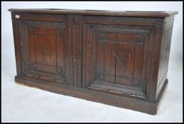A Victorian 19th century carved oak Cassone - ches