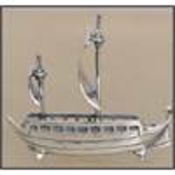 An unusual silver model of a Viennese sailing ship