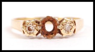 A vintage 18ct gold / 750 marked ladies 3 stone di