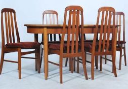 A 1960's retro teak D-end extending dining table,
