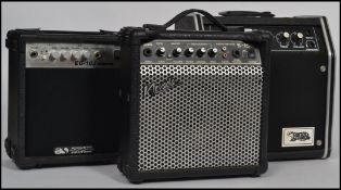 A group of three vintage guitar amps to include a