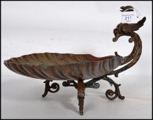 A stunning bronze tazza of Chinese origin having a