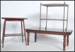 A collection of Victorian and other furniture to include a Victorian mahogany coffee table, a