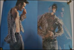 A retro 20th century 1980's Japanese poster depicting Morrissey from his early days whilst