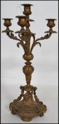 A 19th century 4 branch Victorian gilt metal cande