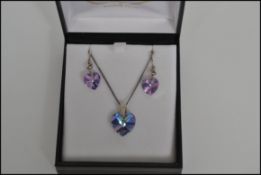 A Swarovski sterling silver 925 demi-parure neckla