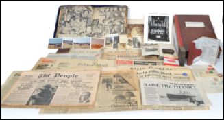A collection of mixed 20th century ephemera to include two vintage 20th century scrap books,