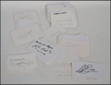 Autographs; a large and extensive collection of Premiership Football players' autographs. Each