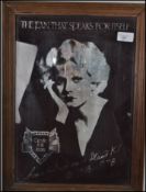 A vintage retro 1970's advertising mirror for jean