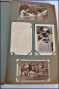 A stunning vintage family postcard album dating from the early 20th century to include several local