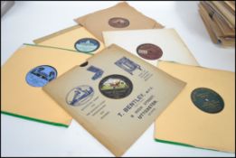 A collection of vintage 78rpm records dating from the early 20th century featuring many different