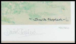 David Shepherd Two framed and glazed limited edition hand signed prints one entitled County