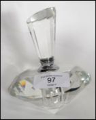 A 1930s art deco faceted cut crystal glass perfume
