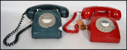 A pair of retro ring dial telephones dating from t