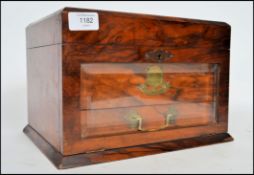 A Victorian walnut jewellery Bijouterie display bo