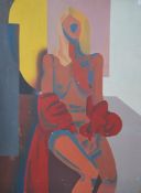 A 20th century retro abstract study of a nude sign