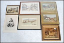 A 19th century Victorian crystoleum of ladies sat around a table set in a good ornate gilt frame