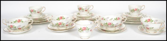 A vintage 20th century chintzy pattern part tea, soup and dinner service by Paragon in the fragrance