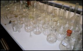 A good collection of Industrial 20th century Laboratory / chemists equipment glass bottles -