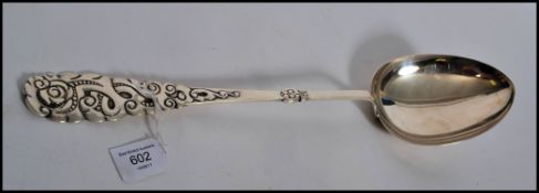 An oversized large Danish Silver Plated Basting Sp