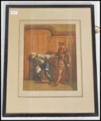 A framed and glazed picture print depicting a pair