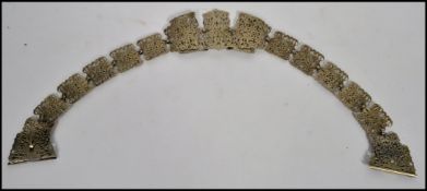 A 20th century silver plated nurses belt having a