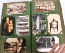 Massive old fashioned postcard album with some 800
