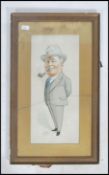 A framed and glazed political caricature painting