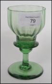 A superb Georgian Bristol green wine glass c1820 w