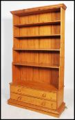 A possible Victorian pine library bookcase cabinet