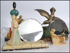 A group of vintage early 20th century chalk ware f