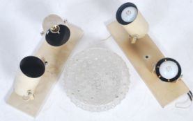 A collection of retro 20th century ceiling lights