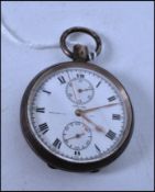 A silver Norther Line pocket watch by Goldsmiths &