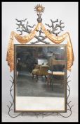 A large 20th cenury asiatic style mirror having a