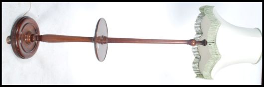 A 19th century Victorian mahogany standard lamp ha