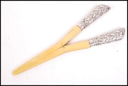 A pair of 19th century Victorian silver hallmarked