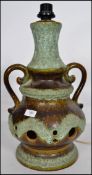 A mid Century West German Fat Lava table lamp in a