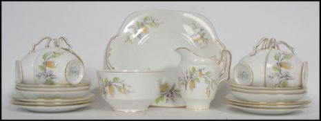 A vintage 20th century Staffordshire 6 person bone