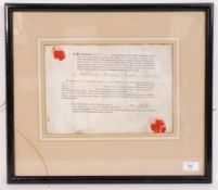 GEORGIAN SIR COLIN HALKETT DOCUMENT