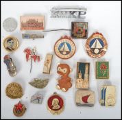 A collection of vintage and retro 20th century Russian enamel badges dating from the 1960's,