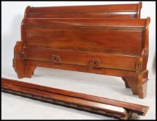 A good   antique French style mahogany sleigh bed. The head and footboard with sleigh shape being