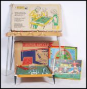 A vintage 20th century retro 1970s French made Fussball / Fuzball / Foosball table football game